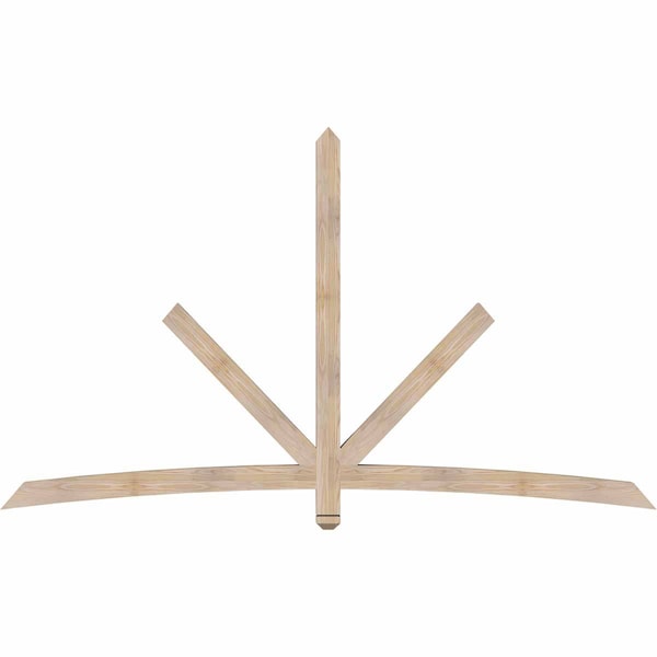 Ekena Millwork Alberta Smooth Timber Gable Bracket, Douglas Fir, 96"W x 56"H x 3 1/2"D x 3 1/2"F, 14/12 Pitch GBW096X56X0404ALB00SDF - main